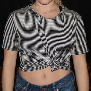 Abercrombie plain striped tee